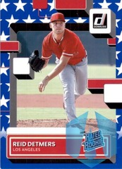 2022 Donruss Stars Rated Rookie Blue Reid Detmers #43 Los Angeles Angels